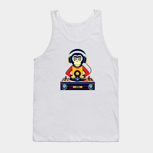 DJ Monkey Thinker Tank Top by Yourex